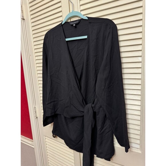 Ming Wang Sweater Women’s M black minimalist workwear career cardigan - Picture 3 of 7